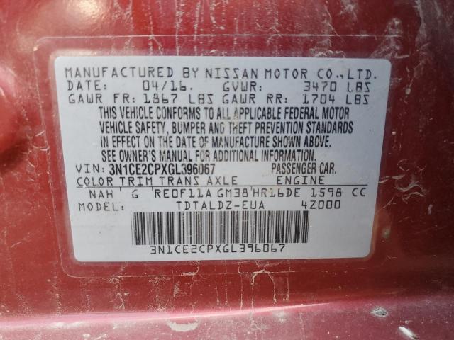 Photo 10 from auction – 2016 NISSAN VERSA NOTE with VIN 3N1CE2CPXGL396067