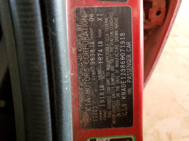 Photo 10 from auction – 2006 KIA RIO with VIN KNADE123866071918