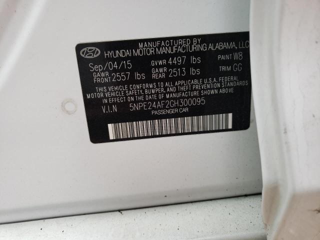 Photo 10 from auction – 2016 HYUNDAI SONATA SE with VIN 5NPE24AF2GH300095