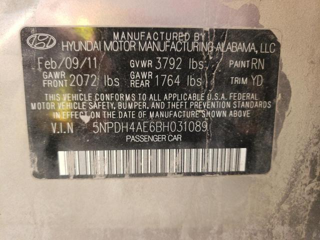 Photo 10 from auction – 2011 HYUNDAI ELANTRA GL with VIN 5NPDH4AE6BH031089