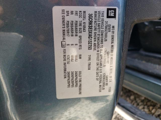 Photo 10 from auction – 2010 CHEVROLET SILVERADO with VIN 3GCRKSE3XAG132793