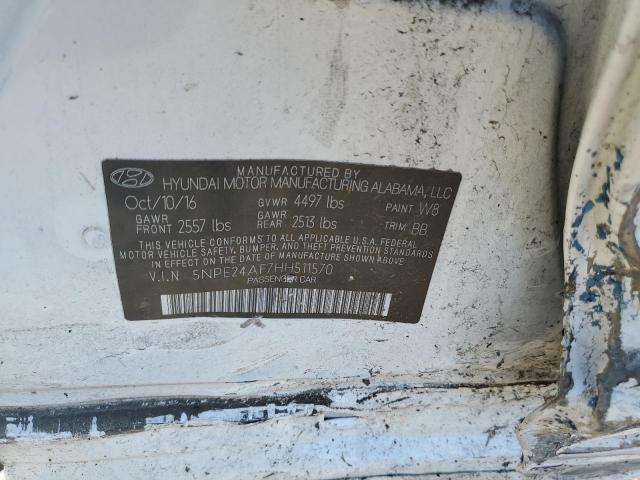 Photo 10 from auction – 2017 HYUNDAI SONATA with VIN 5NPE24AF7HH511570