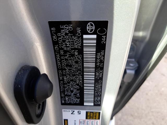 Photo 10 from auction – 2018 TOYOTA PRIUS with VIN JTDKARFU7J3065545