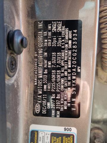Photo 10 from auction – 2012 KIA SORENTO SX with VIN 5XYKWDA20CG283934