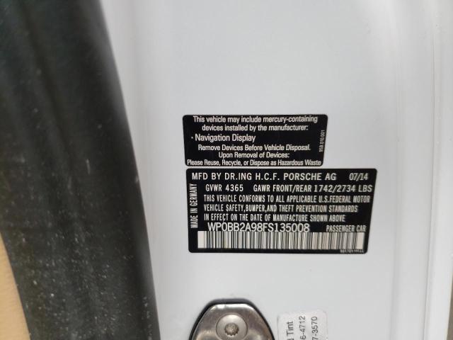 Photo 10 from auction – 2015 PORSCHE 911 TARGA with VIN WP0BB2A98FS135008