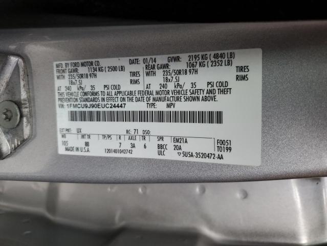 Photo 10 from auction – 2014 FORD ESCAPE TIT with VIN 1FMCU9J90EUC24447