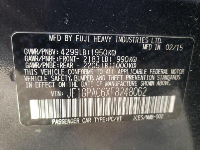 Photo 10 from auction – 2015 SUBARU IMPREZA PR with VIN JF1GPAC6XF8248062