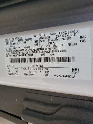 Photo 10 from auction – 2019 FORD TRANSIT T- with VIN 1FTYR2CM4KKA17684