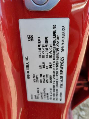 Photo 10 from auction – 2022 TESLA MODEL 3 with VIN 5YJ3E1EB8NF192355