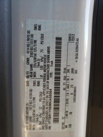 Photo 10 from auction – 2021 FORD TRANSIT T- with VIN 1FTBR1Y88MKA68684