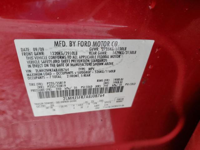 Photo 10 from auction – 2010 LINCOLN MKT with VIN 2LMHJ5FR7ABJ08764