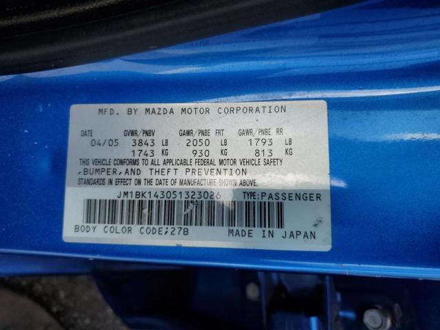 Photo 10 from auction – 2005 MAZDA 3 HATCHBAC with VIN JM1BK143051323026