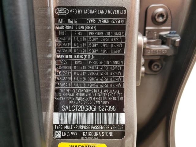 Photo 10 from auction – 2016 LAND ROVER DISCOVERY with VIN SALCT2BG8GH627396