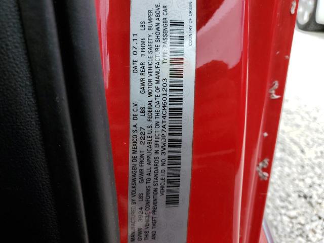 Photo 10 from auction – 2012 VOLKSWAGEN BEETLE with VIN 3VWJP7AT4CM601203