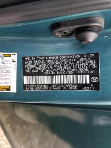 Photo 10 from auction – 2009 TOYOTA COROLLA BA with VIN JTDBL40E199024755