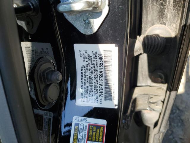 Photo 10 from auction – 2010 HONDA CIVIC LX with VIN 2HGFA1F59AH555401