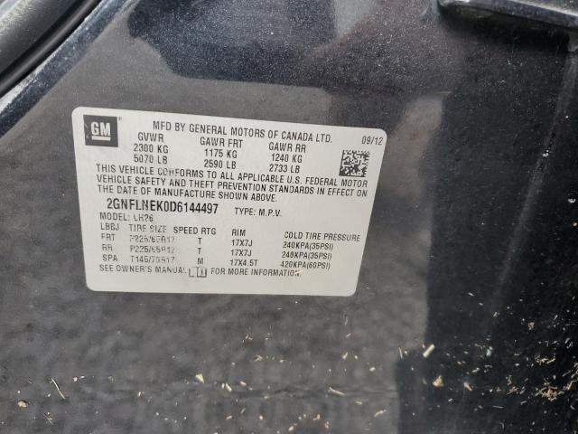 Photo 10 from auction – 2013 CHEVROLET EQUINOX LT with VIN 2GNFLNEK0D6144497