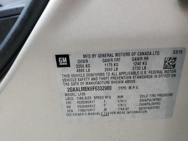 صورة رقم 10 من المزاد - 2015 GMC TERRAIN SL مع VIN 2GKALMEK6F6332980