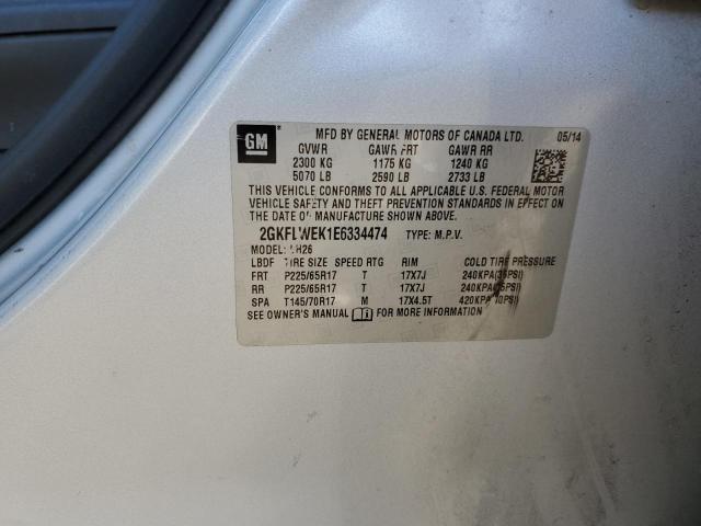 Photo 10 from auction – 2014 GMC TERRAIN SL with VIN 2GKFLWEK1E6334474