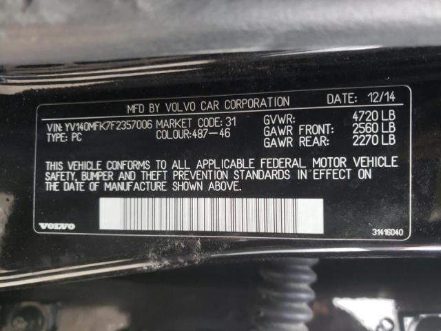 Photo 10 from auction – 2015 VOLVO S60 PREMIE with VIN YV140MFK7F2357006