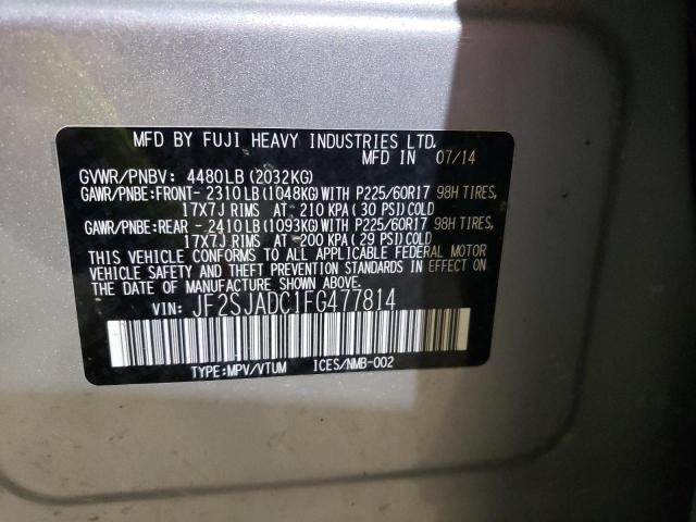 Photo 10 from auction – 2015 SUBARU FORESTER 2 with VIN JF2SJADC1FG477814