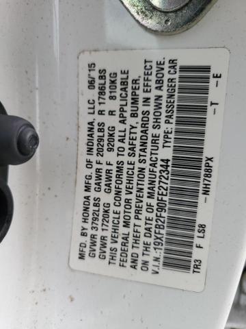 Photo 10 from auction – 2015 HONDA CIVIC EXL with VIN 19XFB2F90FE272344