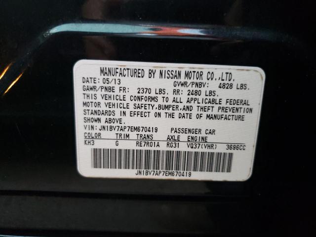 Photo 10 from auction – 2014 INFINITI Q50 BASE with VIN JN1BV7AP7EM670419