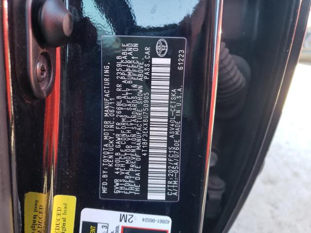 Photo 10 from auction – 2011 TOYOTA CAMRY BASE with VIN 4T1BF3EKXBU750905
