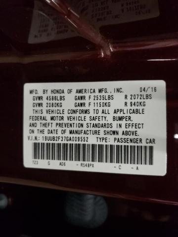 Photo 10 from auction – 2016 ACURA TLX with VIN 19UUB2F37GA009552