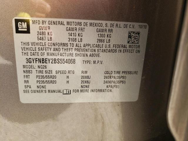 Photo 10 from auction – 2011 CADILLAC SRX PERFOR with VIN 3GYFNBEY2BS554068