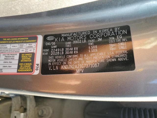 Photo 10 from auction – 2016 KIA SOUL with VIN KNDJN2A21G7371087