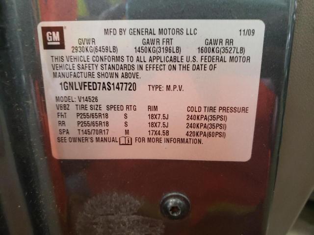 Photo 10 from auction – 2010 CHEVROLET TRAVERSE L with VIN 1GNLVFED7AS147720