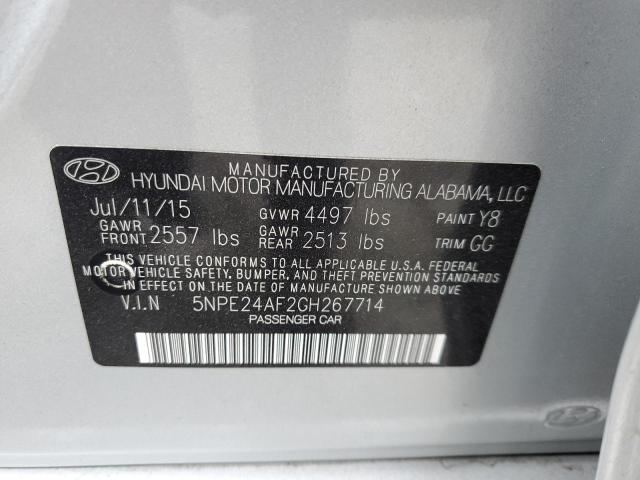 Photo 10 from auction – 2016 HYUNDAI SONATA SE with VIN 5NPE24AF2GH267714
