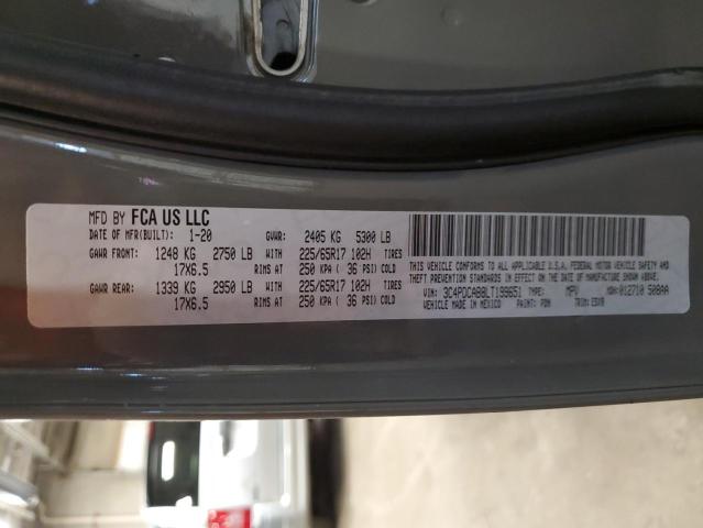 Photo 10 from auction – 2020 DODGE JOURNEY SE with VIN 3C4PDCAB8LT199651