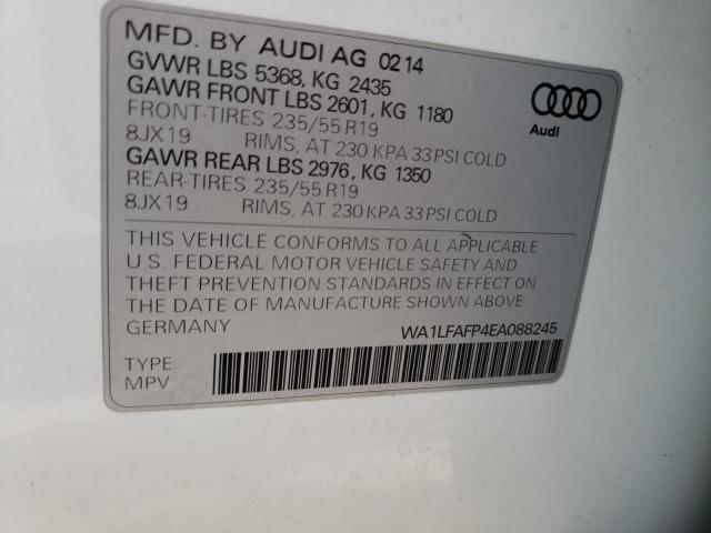 Foto 10 de la subasta – 2014 AUDI Q5 PREMIUM con VIN WA1LFAFP4EA088245
