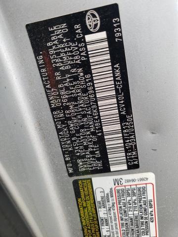 Photo 10 from auction – 2007 TOYOTA CAMRY with VIN 4T1BE46K97U696916