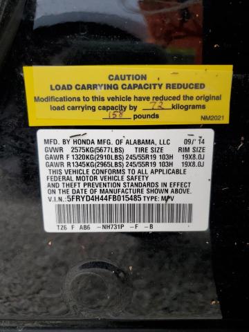 Photo 10 from auction – 2015 ACURA MDX TECHNO with VIN 5FRYD4H44FB015485