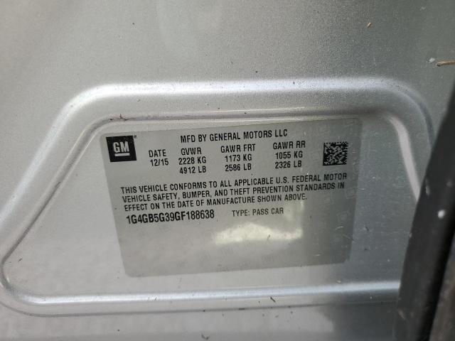 Photo 10 from auction – 2016 BUICK LACROSSE with VIN 1G4GB5G39GF188638