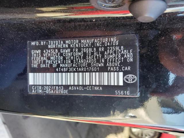 Zdjęcie 10 z aukcji – 2010 TOYOTA CAMRY BASE z VIN 4T4BF3EK1AR017601