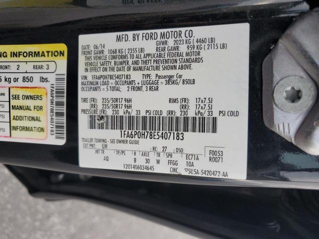 Photo 10 from auction – 2014 FORD FUSION SE with VIN 1FA6P0H78E5407183