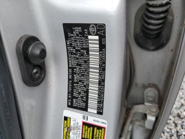 Photo 10 from auction – 2010 TOYOTA COROLLA BA with VIN 2T1BU4EE2AC524797