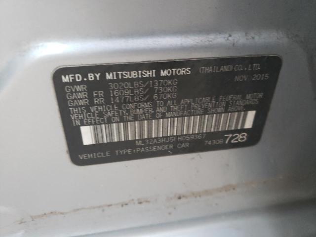 Photo 10 from auction – 2015 MITSUBISHI MIRAGE DE with VIN ML32A3HJ5FH059367