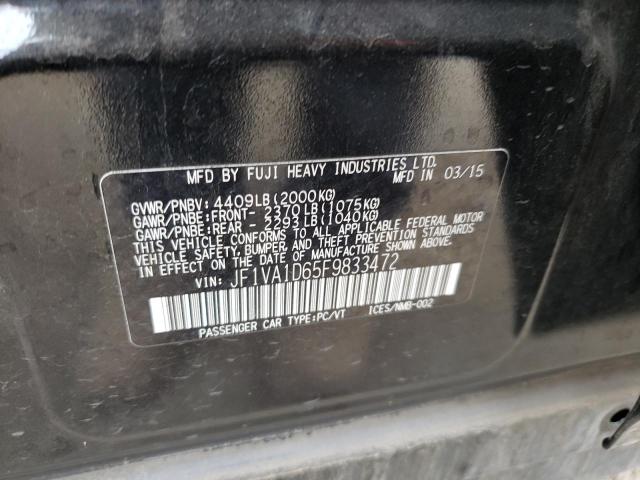 Photo 10 from auction – 2015 SUBARU WRX PREMIU with VIN JF1VA1D65F9833472