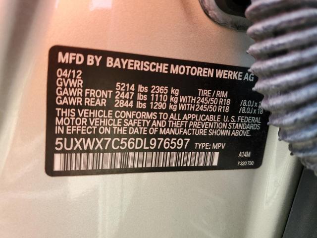 Photo 10 from auction – 2013 BMW X3 XDRIVE3 with VIN 5UXWX7C56DL976597
