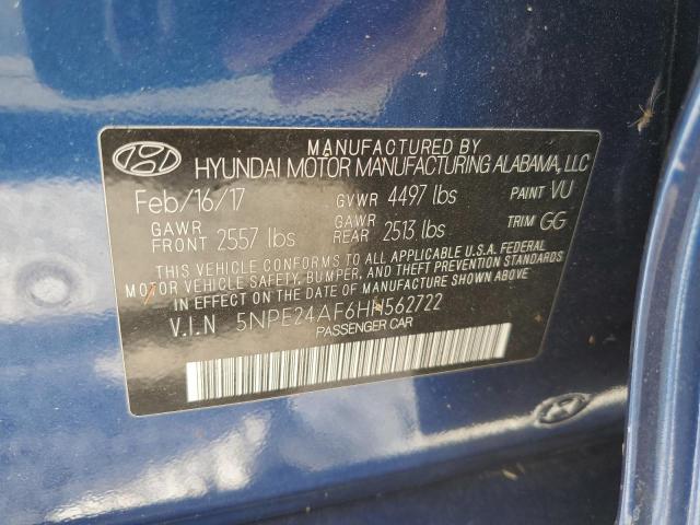 Photo 10 from auction – 2017 HYUNDAI SONATA SE with VIN 5NPE24AF6HH562722