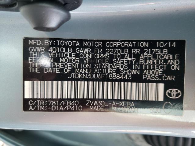 Photo 10 from auction – 2015 TOYOTA PRIUS with VIN JTDKN3DU6F1888443