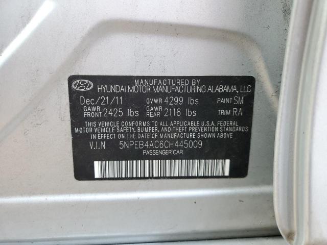 Photo 10 from auction – 2012 HYUNDAI SONATA GLS with VIN 5NPEB4AC6CH445009