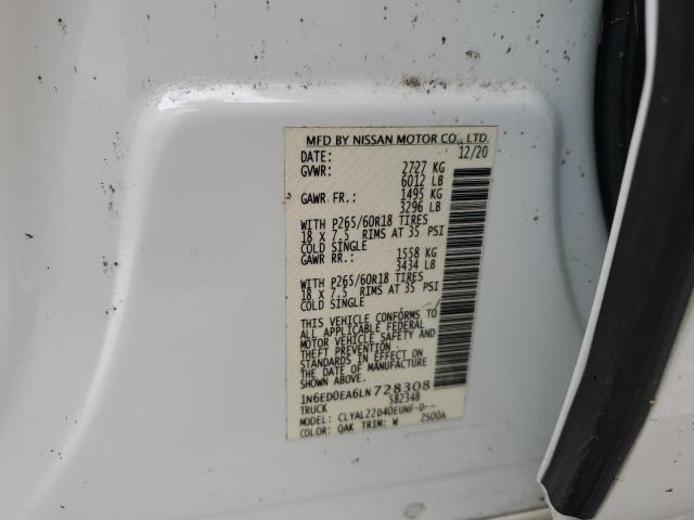 Photo 10 from auction – 2020 NISSAN FRONTIER S with VIN 1N6ED0EA6LN728308