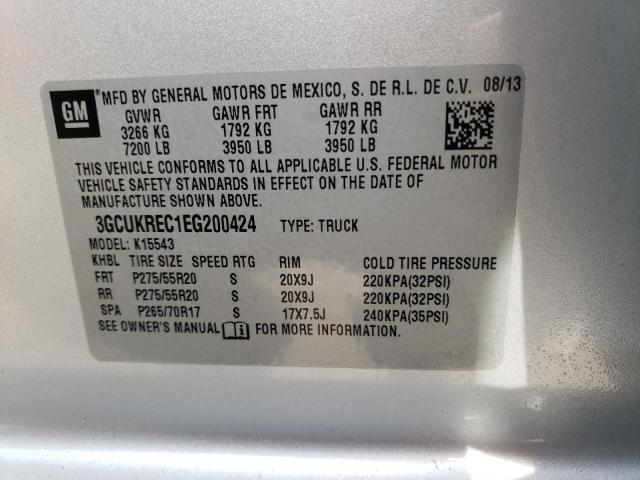 Photo 10 from auction – 2014 CHEVROLET SILVERADO with VIN 3GCUKREC1EG200424