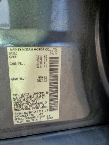 Photo 10 from auction – 2017 NISSAN ALTIMA 2.5 with VIN 1N4AL3AP8HC270117